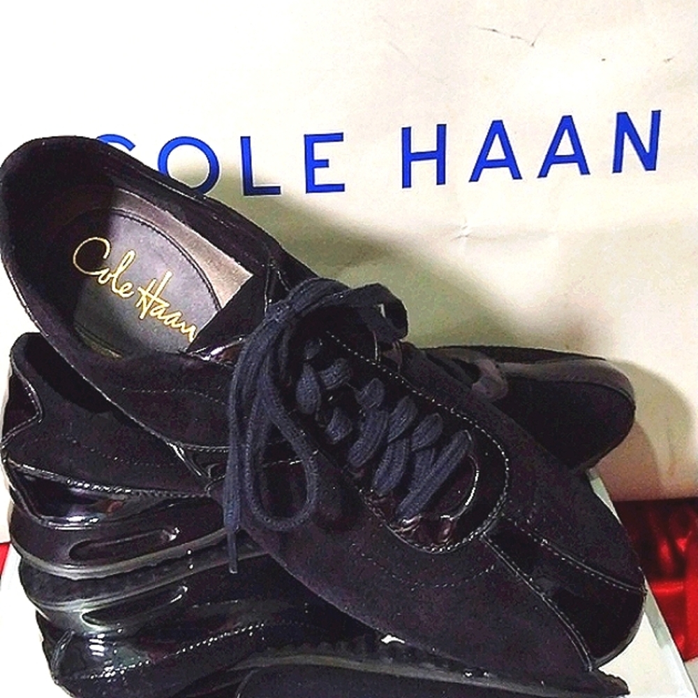 Cole Haan Men's Black Suede Lace-Up Sneakers